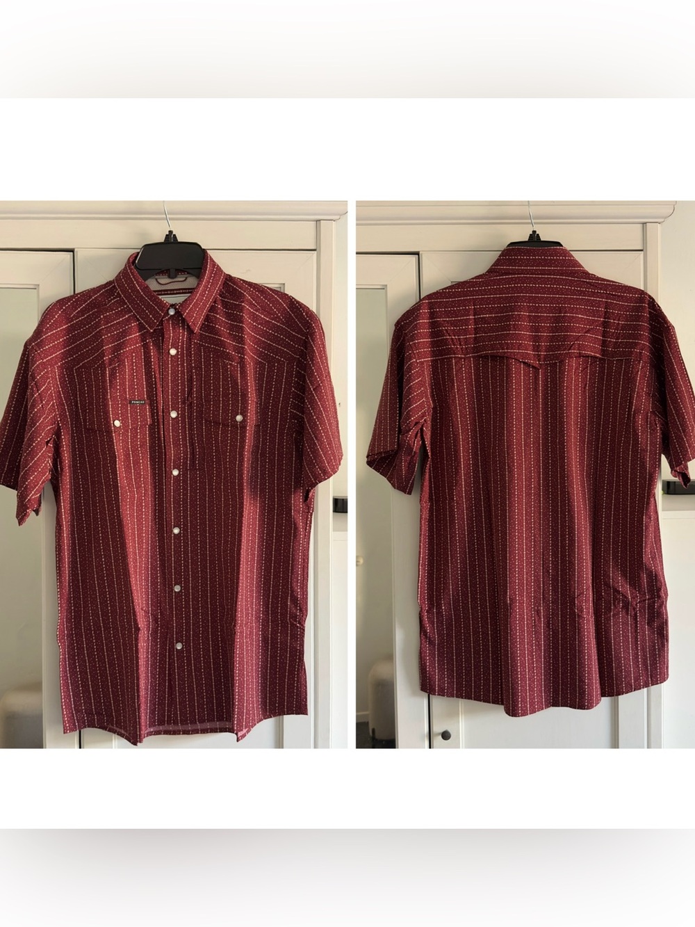 Poncho The Farmer Short Sleeve Snap Shirt Men's Size Small Regular Fit